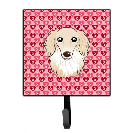 Jensendistributionservices Longhair Creme Dachshund Hearts Leash or Key Holder MI1656435